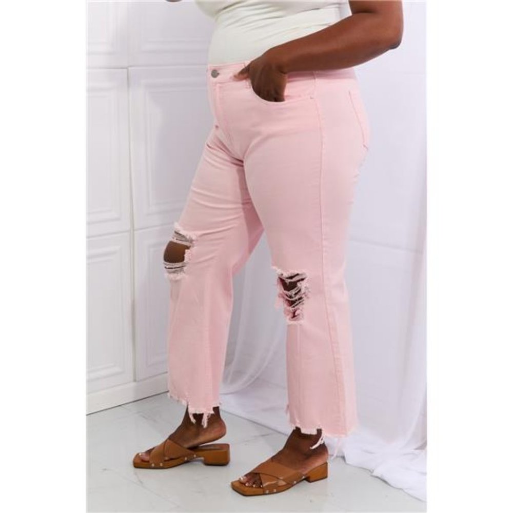 Miley Distressed Ankle Flare Jeans Risen - Picture 7 of 10